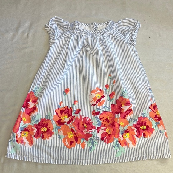 GAP - Blue and White stripe and floral lined Sundress - Picture 1 of 5